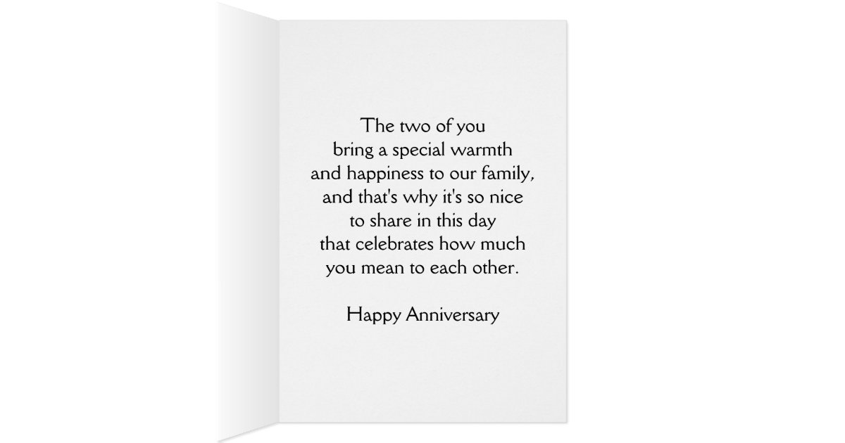 Happy wedding anniversary son and wife heart card zazzle Happy wedding anniversary son and wife heart card zazzle