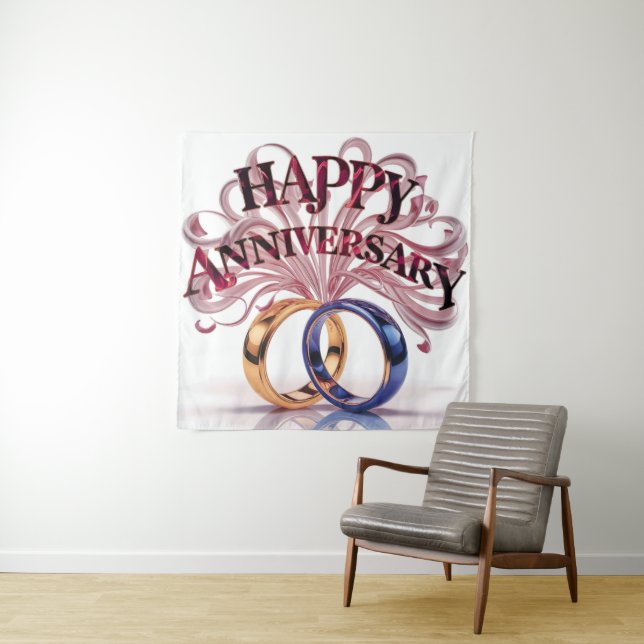 Happy Wedding Anniversary  Tapestry (In Situ)