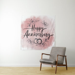 Happy Wedding Anniversary  Tapestry