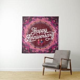 Happy Wedding Anniversary  Tapestry