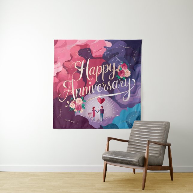 Happy Wedding Anniversary  Tapestry (In Situ)