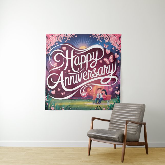 Happy Wedding Anniversary  Tapestry (In Situ)