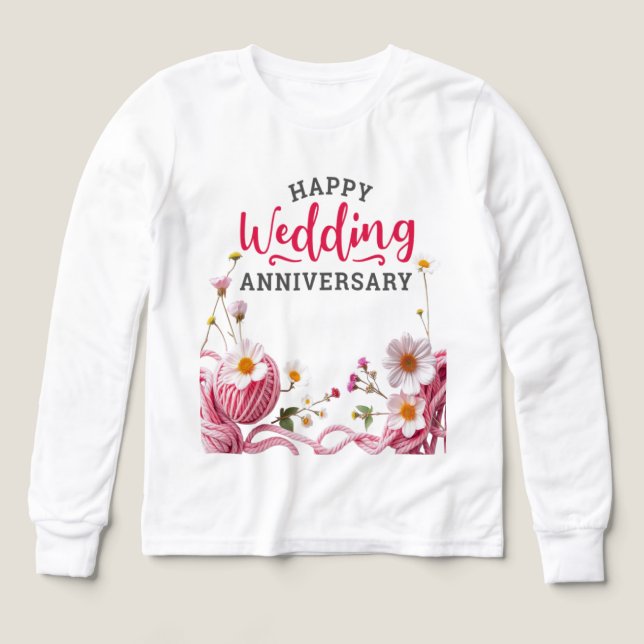 Happy wedding anniversary  Tri-Blend shirts (Design Front)