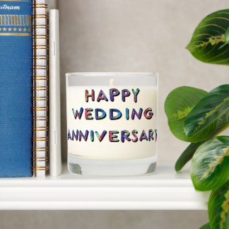 HAPPY WEDDING ANNIVERSERY SCENTED CANDLE