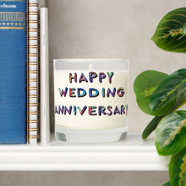 HAPPY WEDDING ANNIVERSERY SCENTED CANDLE (Shelf)
