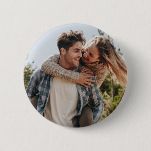 Happy Wedding Couple Photo Button