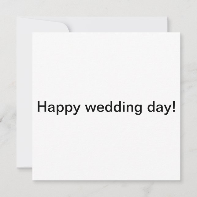 Happy wedding day! card (Front)