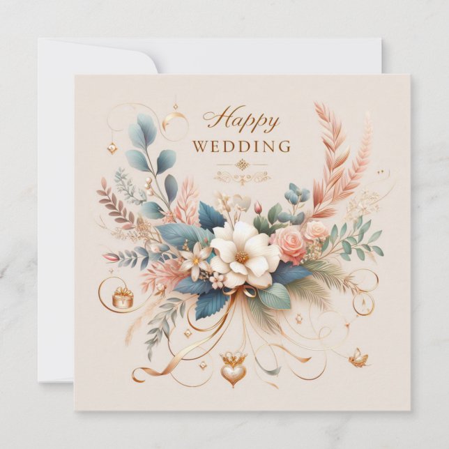 Happy Wedding Greeting Cards  (Front)