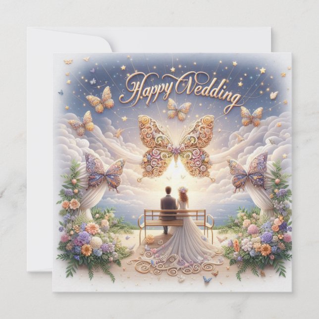 Happy Wedding Greeting Cards  (Front)