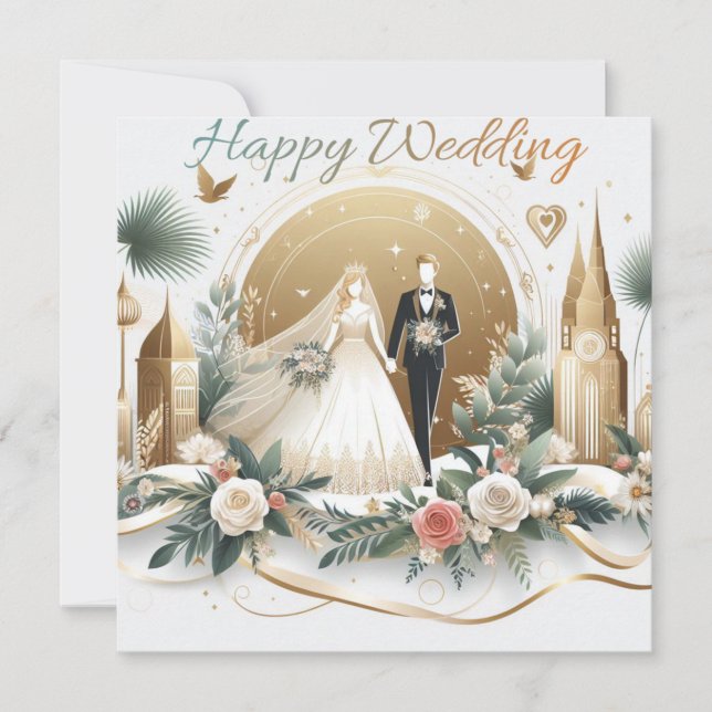 Happy Wedding Greeting Cards  (Front)