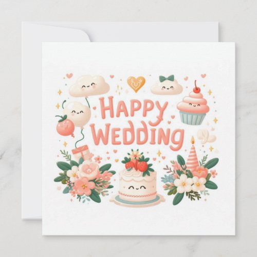 Happy Wedding Greeting Cards
