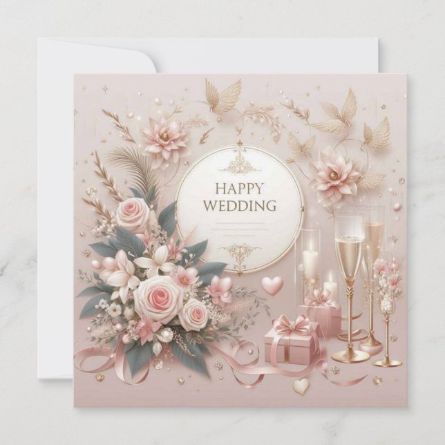 Happy Wedding Greeting Cards  (Front)