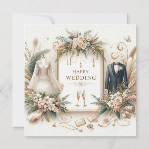 Happy Wedding Greeting Cards 