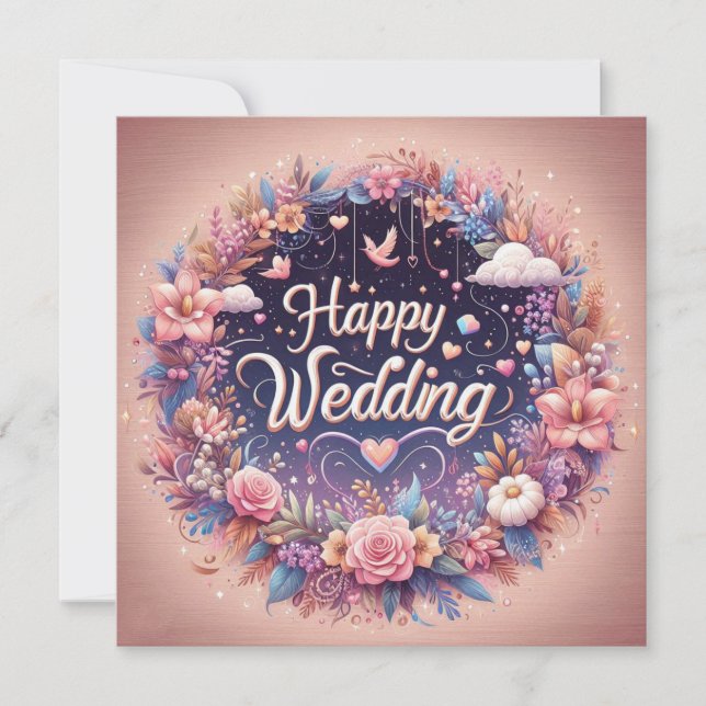 Happy Wedding Greeting Cards  (Front)