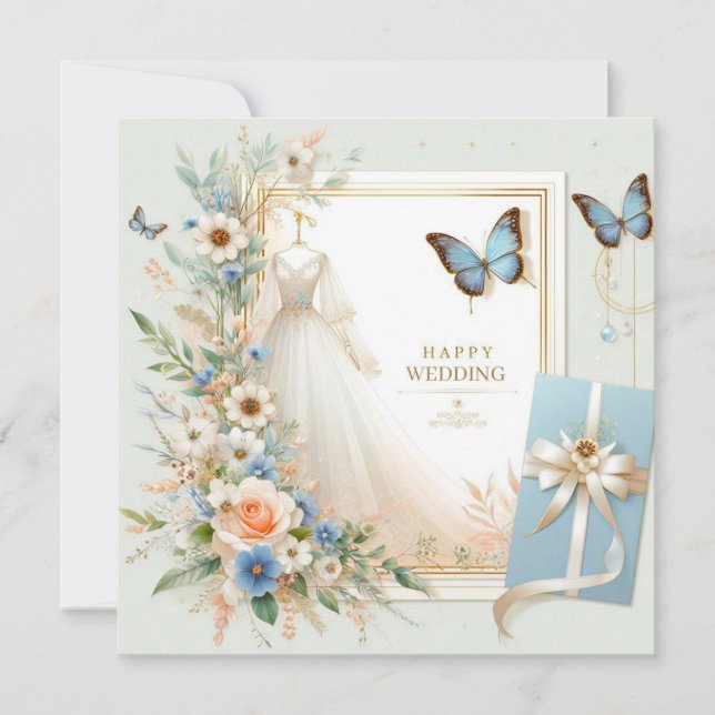 Happy Wedding Greeting Cards  (Front)