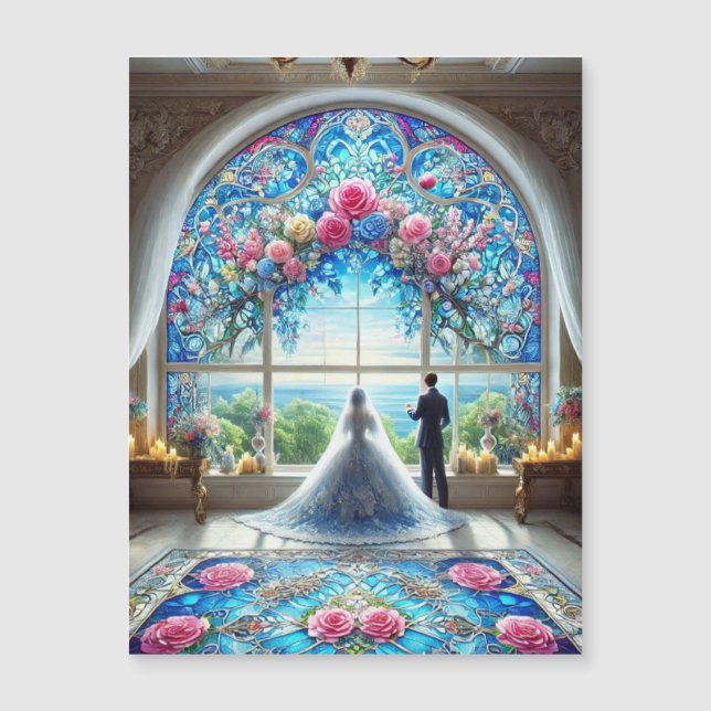 Happy Wedding Magnet Card (Front)