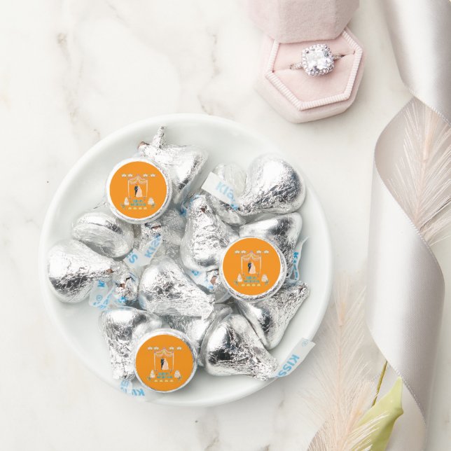Happy wedding orange hershey®'s kisses® (Wedding)