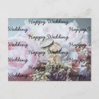 Happy wedding postcard