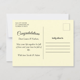 Happy wedding Postcard