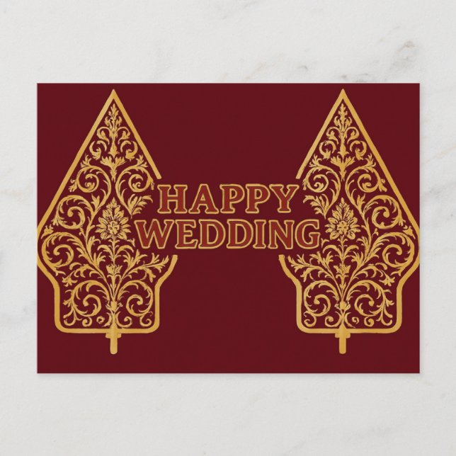 Happy Wedding Postcards  (Front)