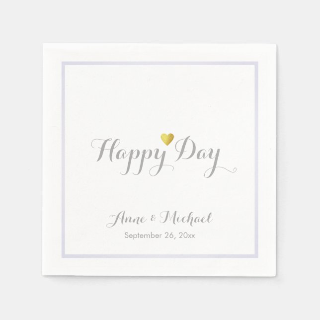 Happy Wedding Reception Party Napkins (Front)