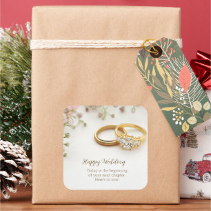 Happy Wedding Square Sticker