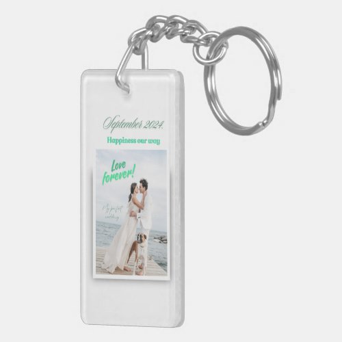 Happy Wedding Vision Board Acrylic Keychain