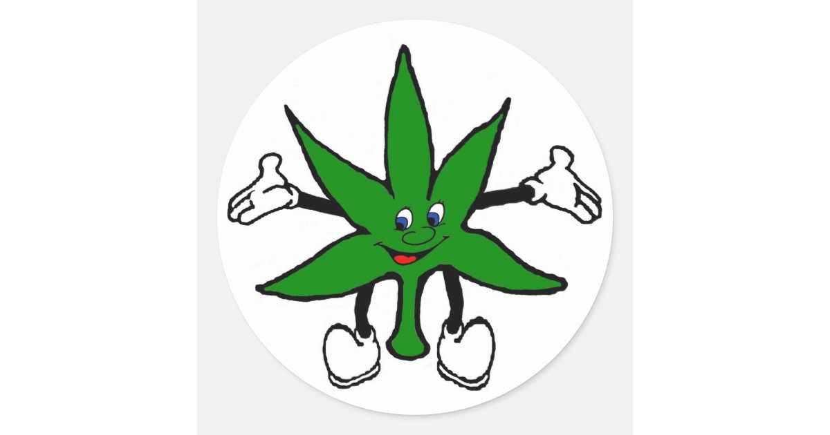Happy Weed Sticker | Zazzle