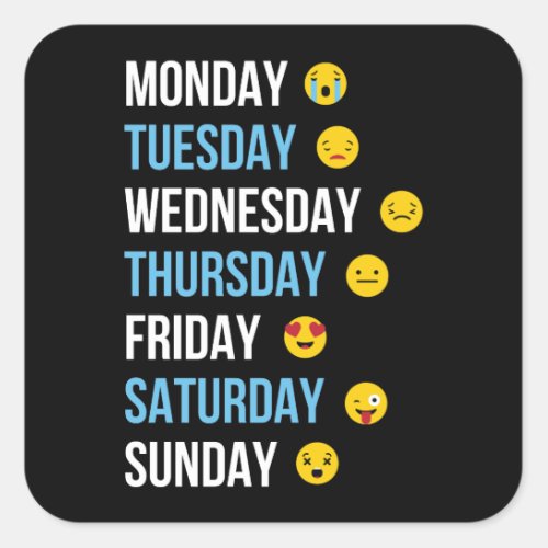 Happy Weekend Funny Quote Square Sticker