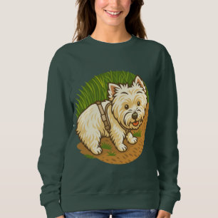 Happy Westie on Nature Trail Sweatshirt
