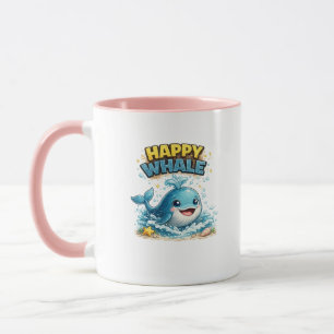 Happy Whale Cute Ocean Coffee Mug