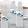 Happy Whale Ocean Bubbles Personalized Baby Shower Water Bottle Label