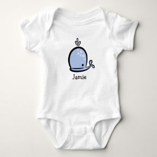 Happy Whale Personalized Baby Bodysuit