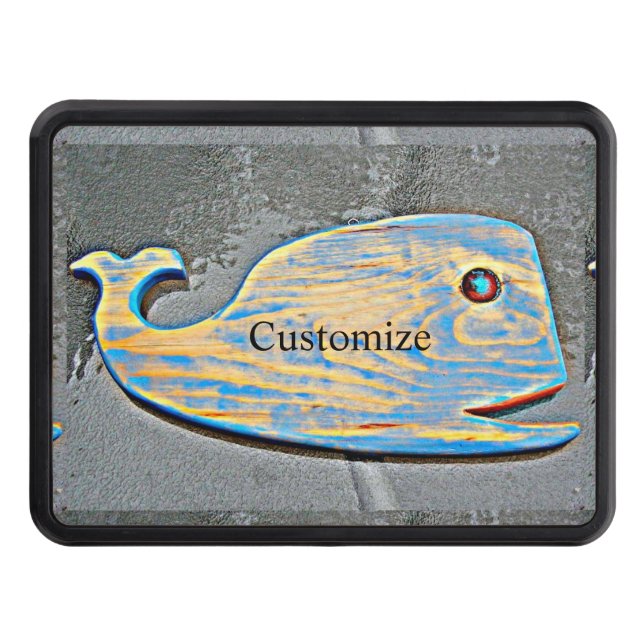 Happy whale Thunder_Cove Hitch Cover (Front)
