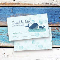 Happy Whales Guess How Many Boy Baby Shower Game