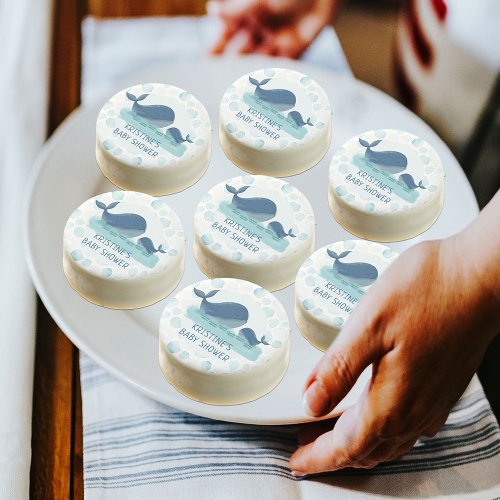 Happy Whales Ocean Themed Baby Shower Chocolate Covered Oreo