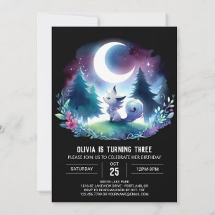 Happy Whimsy Wolf Birthday Invitation
