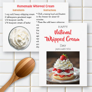Happy Whipped Cream Day January 5th Postcard