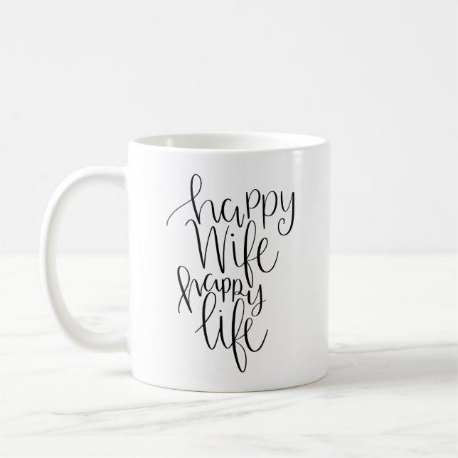 Happy wife happy life coffee mug (Left)