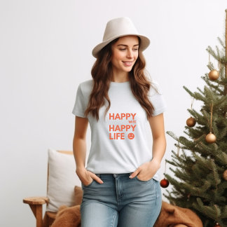 Happy Wife, Happy Life – Funny Marriage Quote T-Shirt