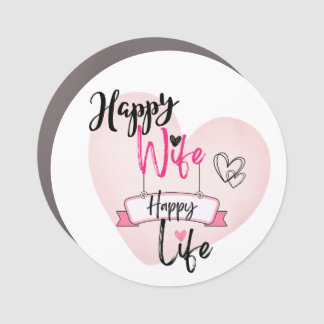 Happy wife Happy life magnet