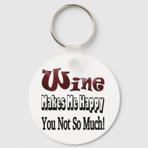 Happy Wine Keychain