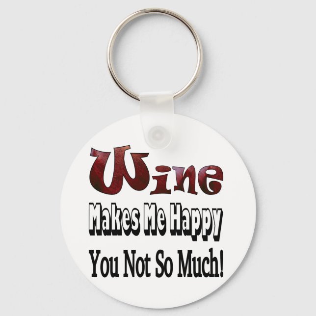 Happy Wine Keychain (Front)