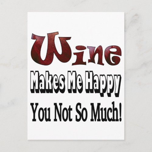 Happy Wine Postcard