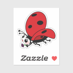 Happy Wings Ladybug  Sticker