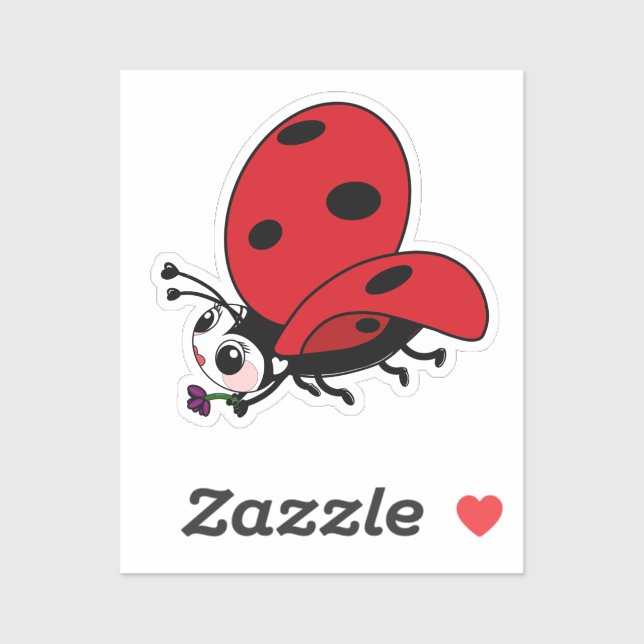 Happy Wings Ladybug  Sticker (Sheet)
