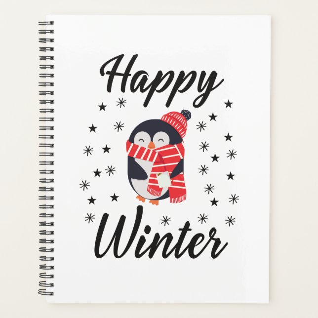 Happy Winter, Cute Penguin Planner (Front)