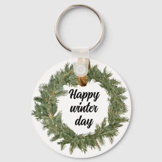 Happy Winter Day Keychain