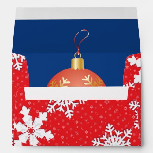 Happy Winter Holiday Snowflakes Decoration Envelope