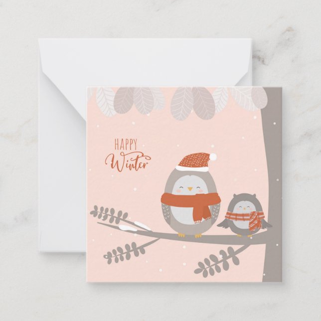 Happy Winter Note Card (Front)